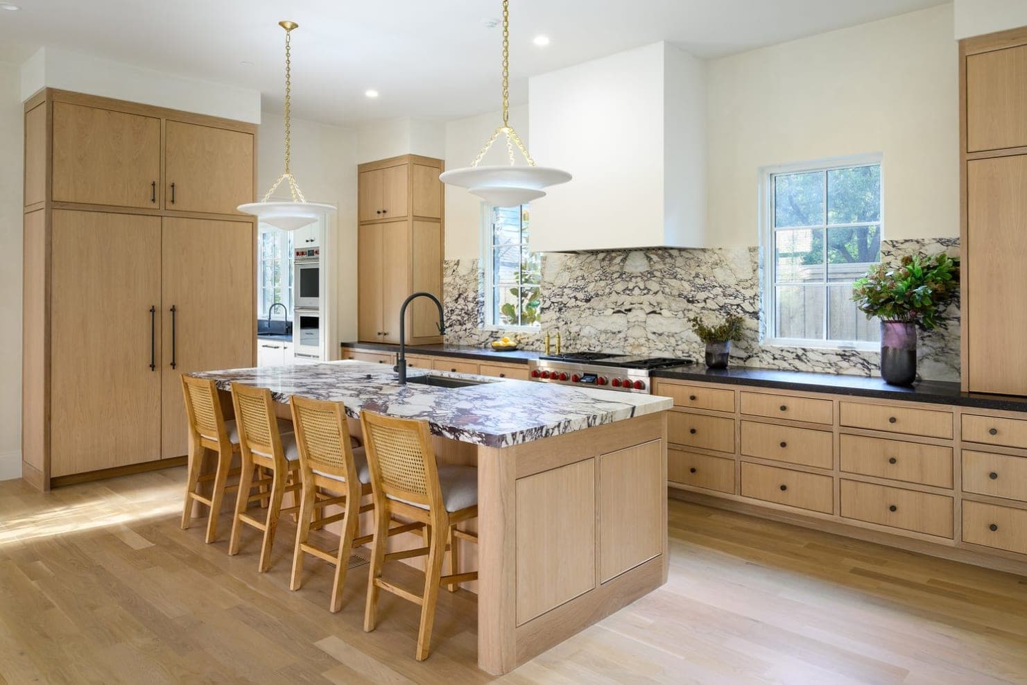 Finished kitchen in natural stone